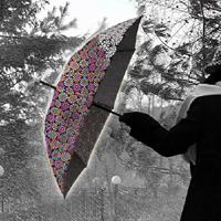 Impliva paraplu Wetlook handopening 102 cm grijs/paars