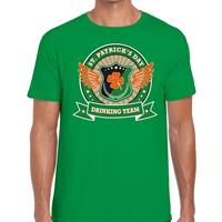 Shoppartners Groen St. Patricks day drinking team t-shirt heren Groen