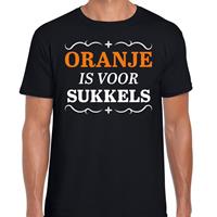 Shoppartners T-shirt Oranje is voor sukkels zwart heren Zwart