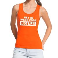 Shoppartners Oranje Code Oranje tanktop / mouwloos shirt dames Oranje