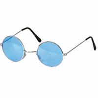 Hippie / flower power verkleed bril blauw Blauw