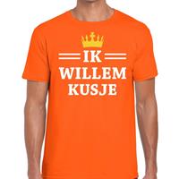 Shoppartners Oranje Ik Willem kusje t-shirt heren Oranje