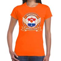 Shoppartners Oranje Kingsday drinking team t-shirt dames Oranje