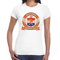Shoppartners Wit Holland drinking team t-shirt dames Wit