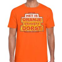 Shoppartners Oranje Het is oranje en heeft dorst t-shirt heren Oranje