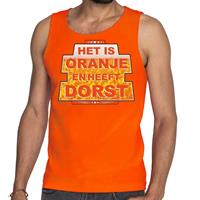 Shoppartners Oranje Het is oranje en heeft dorst tanktop / mouwloos shirt her Oranje