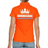 Shoppartners Koningsdag poloshirt met kroon oranje voor dames