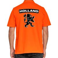 Koningsdag poloshirt Holland met grote leeuw oranje voor heren