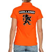 Shoppartners Koningsdag poloshirt Holland met grote leeuw oranje voor dames