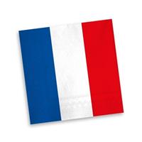 Frankrijk servetten blauw wit rood20 stuks Multi