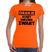 Shoppartners Oranje is het nieuwe zwart Koningsdag t-shirt dames Oranje