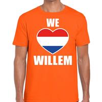 Shoppartners Oranje We Love Willem t-shirt voor heren