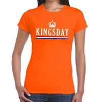 Shoppartners Oranje Kingsday met Hollandse vlag t-shirt voor dames