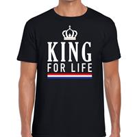 Shoppartners Zwart King for life t-shirt voor heren