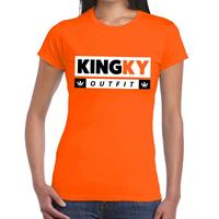 Shoppartners Oranje Kingky outfit t-shirt voor dames