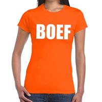 Shoppartners Boef tekst t-shirt oranje dames Oranje