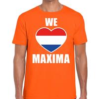 Shoppartners Oranje Koningsdag We love Maxima t-shirt voor heren