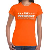 Shoppartners The President tekst t-shirt oranje dames Oranje