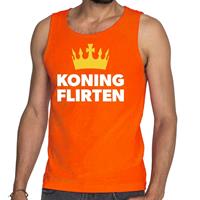 Shoppartners Oranje Koning flirten tanktop / mouwloos shirt voor heren