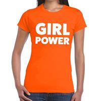 Shoppartners Oranje Girl power t-shirt voor dames