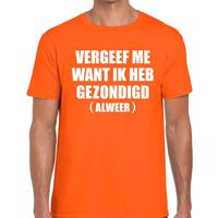 Shoppartners Vergeef Me tekst t-shirt oranje heren Oranje