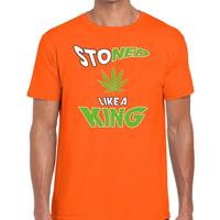 Shoppartners Oranje Koningsdag Stoned like a king t-shirt heren Oranje