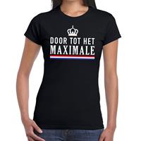 Shoppartners Zwart Door tot het Maximale t-shirt voor dames