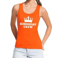 Shoppartners Oranje Kingsday crew tanktop / mouwloos shirt voor dames