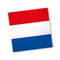 40x Holland rood wit blauw servetten Multi