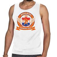 Shoppartners Wit Holland drinking team rwb tankop / mouwloos shirt heren Wit