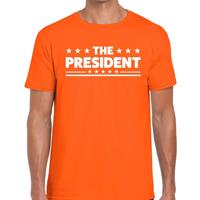 Shoppartners The President tekst t-shirt oranje heren Oranje