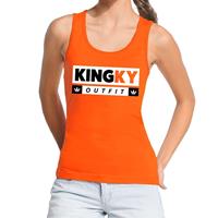 Shoppartners Oranje Kingky outfit tanktop / mouwloos shirt voor dames