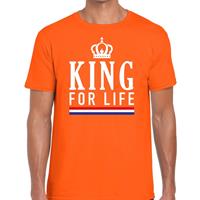 Shoppartners Oranje King for life t-shirt voor heren