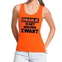 Shoppartners Oranje Koningsdag Oranje is het nieuwe zwart tanktop dames Oranje
