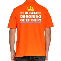 Shoppartners Koningsdag poloshirt geef bier oranje voor heren