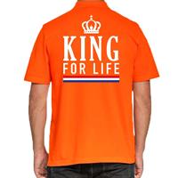 Shoppartners Koningsdag poloshirt King for life oranje voor heren
