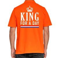 Shoppartners Koningsdag poloshirt King for a day oranje voor heren