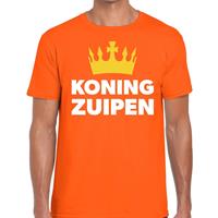 Shoppartners Oranje Koning zuipen t-shirt voor heren