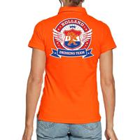 Shoppartners Holland Drinking Team poloshirt oranje voor dames