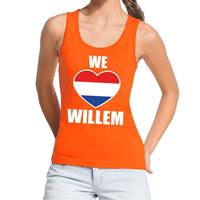 Shoppartners Oranje We love Willem tanktop dames Oranje