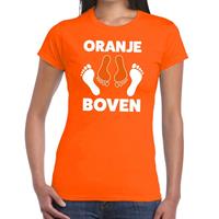Shoppartners Koningsdag t-shirt oranje boven voor dames