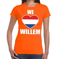 Shoppartners Oranje We love Willem t-shirt dames Oranje
