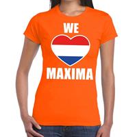 Shoppartners Oranje We love Maxima t-shirt dames Oranje