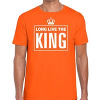 Shoppartners Oranje Long live the King Engels t-shirt heren Oranje