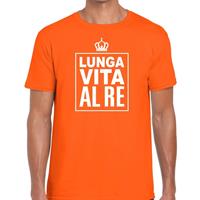 Shoppartners Oranje Lunga vita al Re Italiaans t-shirt heren Oranje