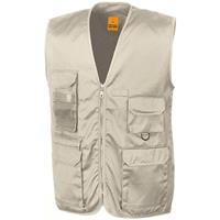 Result Safari/jungle verkleed bodywarmer/vest beige voor volwassenen