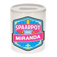 Kinder spaarpot voor Miranda - keramiek - naam spaarpotten