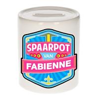 Kinder spaarpot voor Fabienne - keramiek - naam spaarpotten