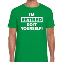 Shoppartners Pensioen I am retired do it yourself t-shirt groen heren Groen