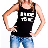 Shoppartners Bride to be tekst tanktop / mouwloos shirt zwart dames Zwart